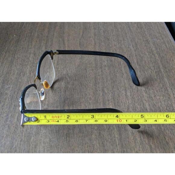 Vintage Cat Eye Bausch & Lomb Eyeglasses Black B&L Gold Filled Granny Bifocals - Picture 16 of 16